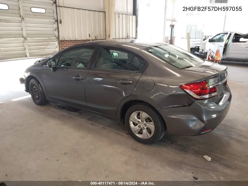 2HGFB2F57DH597055 2013 Honda Civic Lx