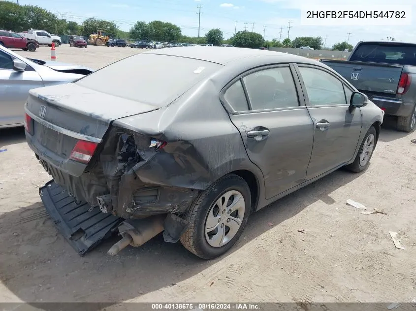 2013 Honda Civic Lx VIN: 2HGFB2F54DH544782 Lot: 40138675