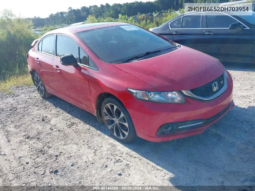 2HGFB6E52DH703954 2013 Honda Civic Si