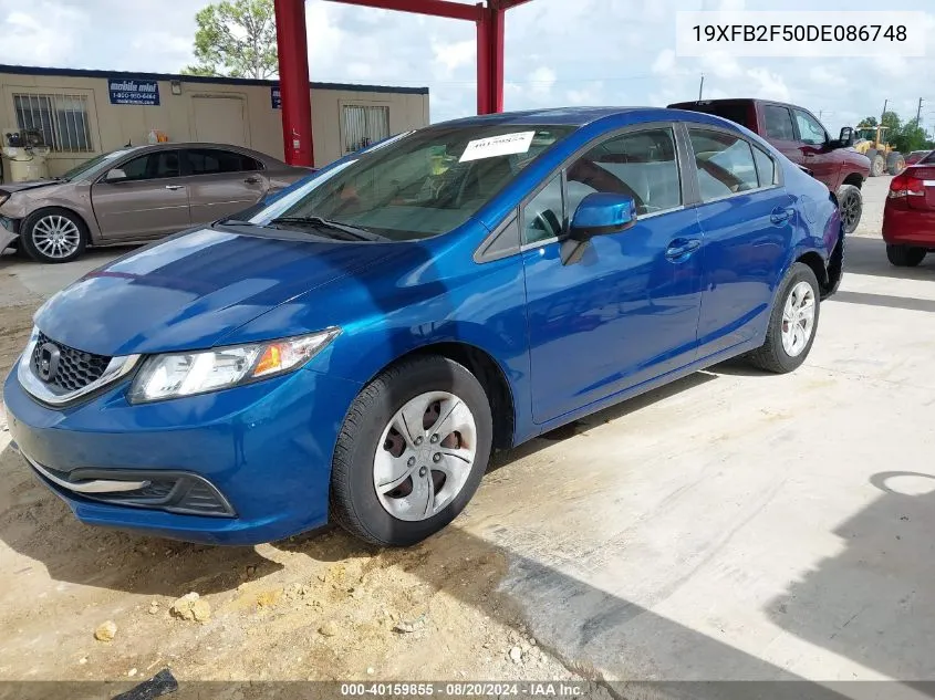 2013 Honda Civic Lx VIN: 19XFB2F50DE086748 Lot: 40159855