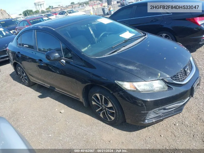 2013 Honda Civic Ex VIN: 2HGFB2F84DH533047 Lot: 40162867