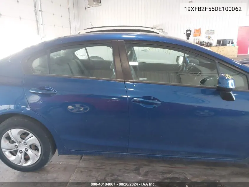 19XFB2F55DE100062 2013 Honda Civic Lx