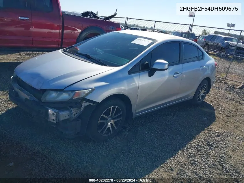 2013 Honda Civic Lx VIN: 2HGFB2F54DH509675 Lot: 40202278