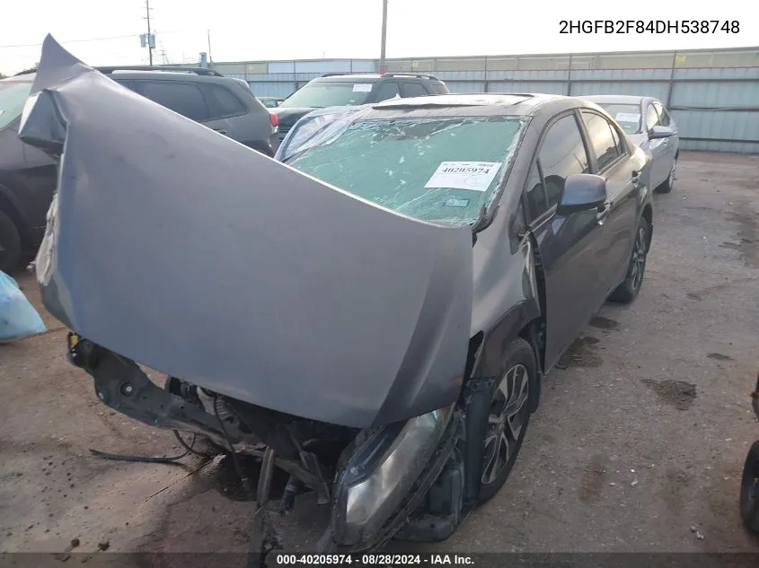 2HGFB2F84DH538748 2013 Honda Civic Ex