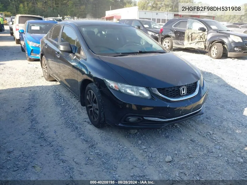 2HGFB2F98DH531908 2013 Honda Civic Ex-L