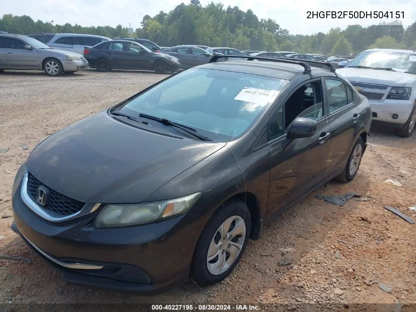 2HGFB2F50DH504151 2013 Honda Civic Lx