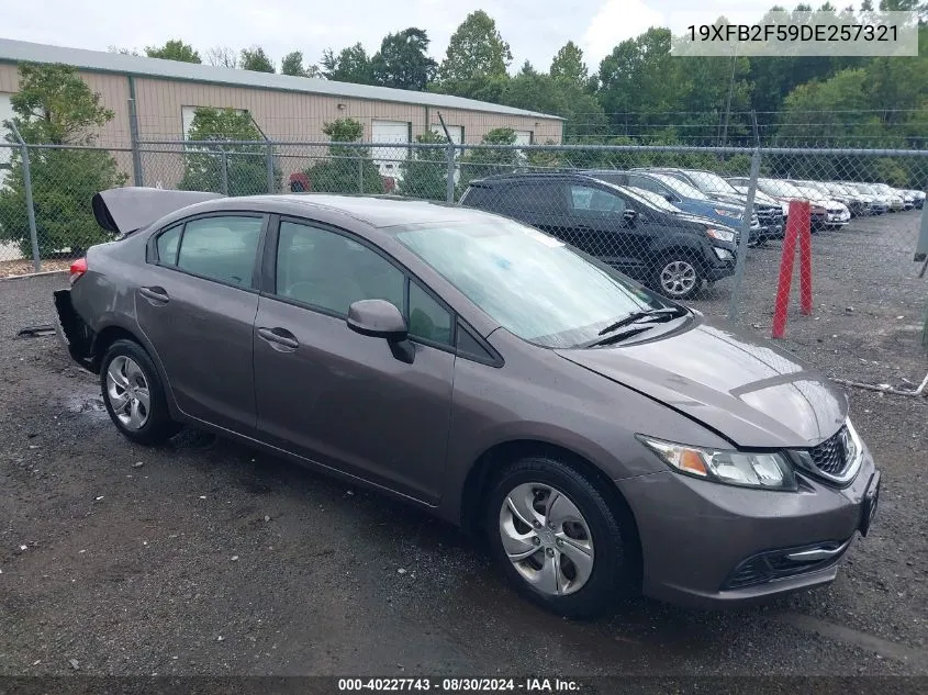 2013 Honda Civic Lx VIN: 19XFB2F59DE257321 Lot: 40227743