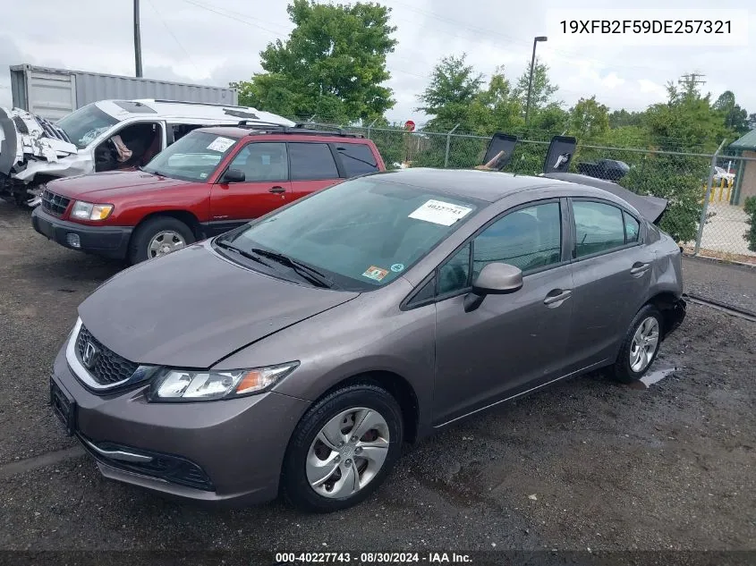 2013 Honda Civic Lx VIN: 19XFB2F59DE257321 Lot: 40227743