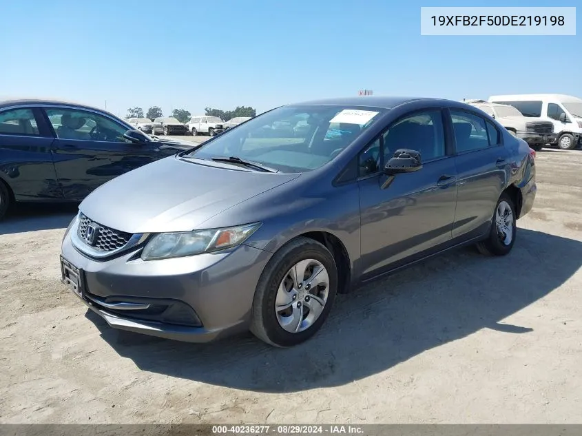 2013 Honda Civic Lx VIN: 19XFB2F50DE219198 Lot: 40236277