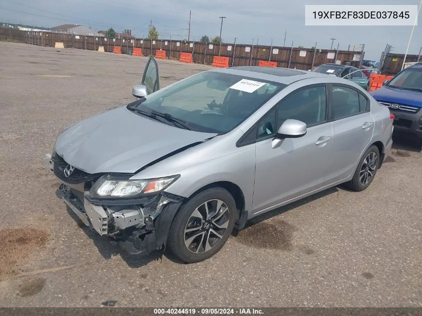 2013 Honda Civic Ex VIN: 19XFB2F83DE037845 Lot: 40244519