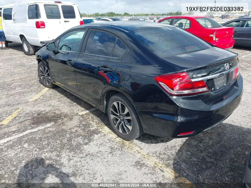 2013 Honda Civic Ex VIN: 19XFB2F82DE033382 Lot: 40262941