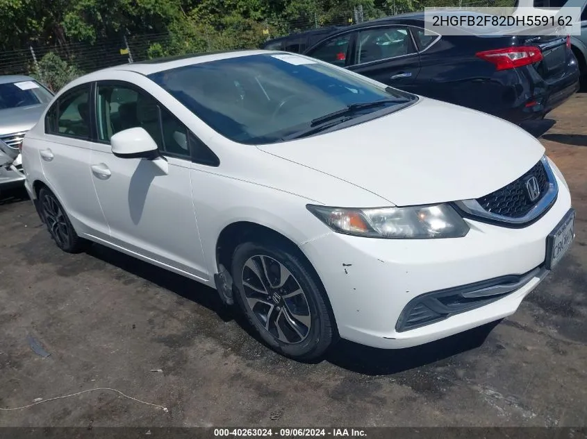 2013 Honda Civic Ex VIN: 2HGFB2F82DH559162 Lot: 40263024