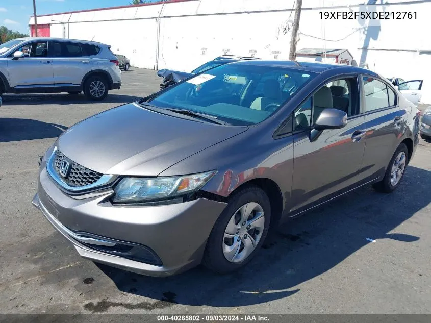 2013 Honda Civic Lx VIN: 19XFB2F5XDE212761 Lot: 40265802