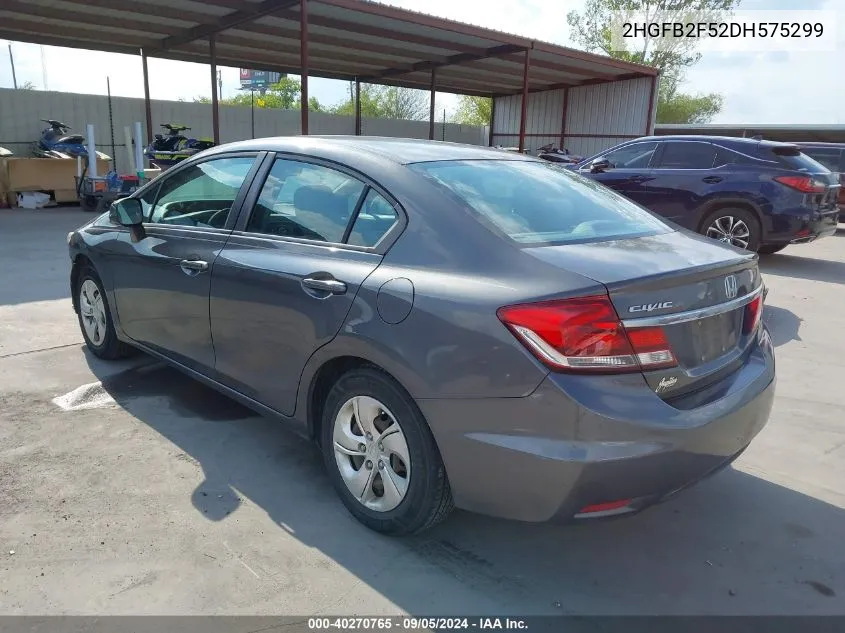 2HGFB2F52DH575299 2013 Honda Civic Lx