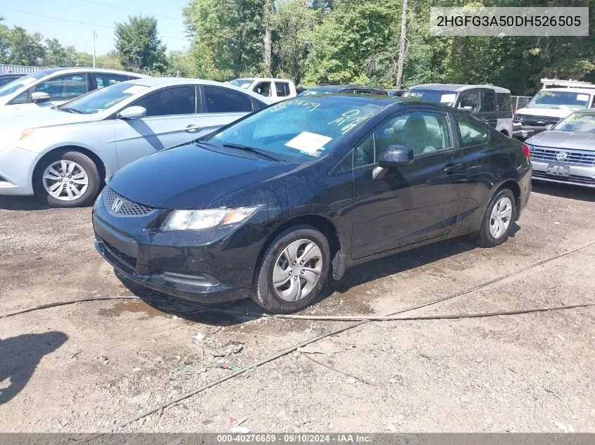 2013 Honda Civic Lx VIN: 2HGFG3A50DH526505 Lot: 40276659