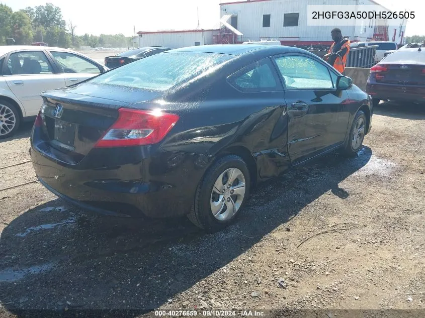 2013 Honda Civic Lx VIN: 2HGFG3A50DH526505 Lot: 40276659