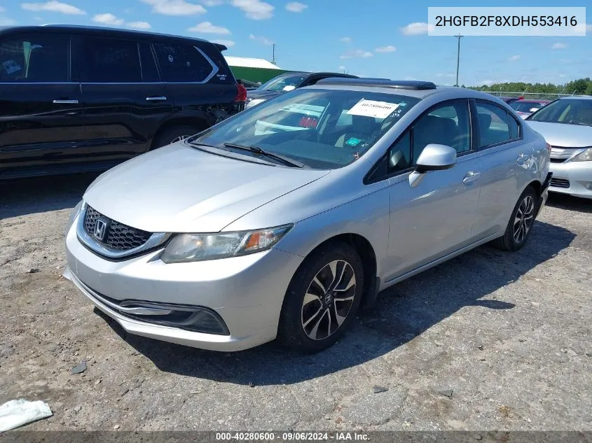 2HGFB2F8XDH553416 2013 Honda Civic Ex