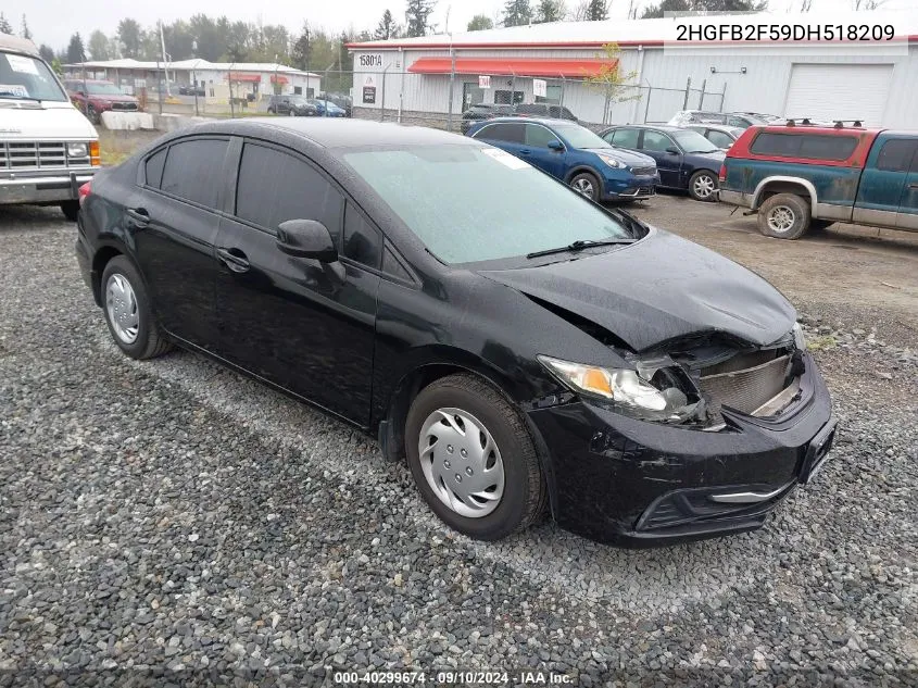 2HGFB2F59DH518209 2013 Honda Civic Lx