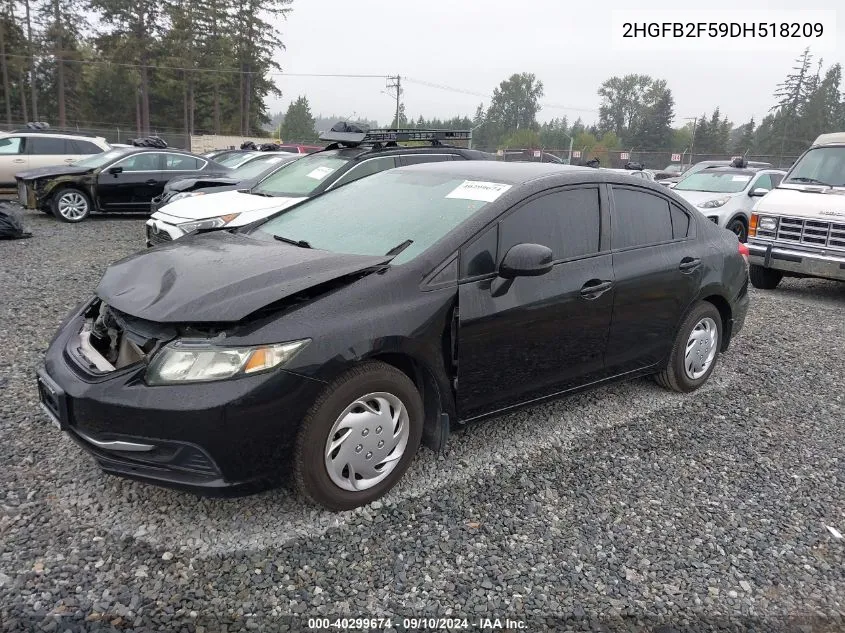 2HGFB2F59DH518209 2013 Honda Civic Lx