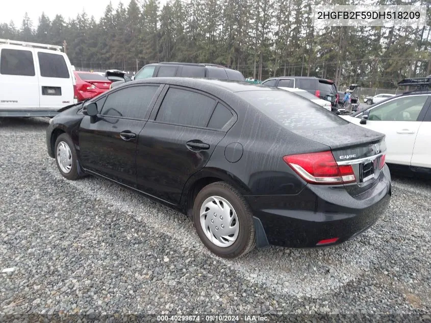 2HGFB2F59DH518209 2013 Honda Civic Lx