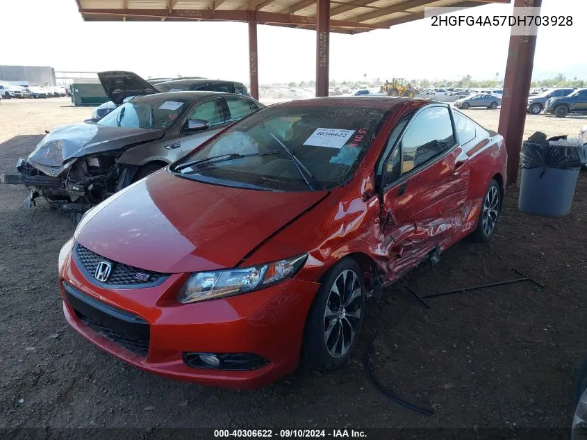 2013 Honda Civic Si VIN: 2HGFG4A57DH703928 Lot: 40306622