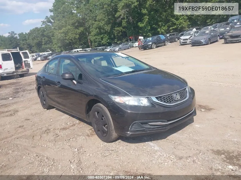 2013 Honda Civic Lx VIN: 19XFB2F59DE018657 Lot: 40307394