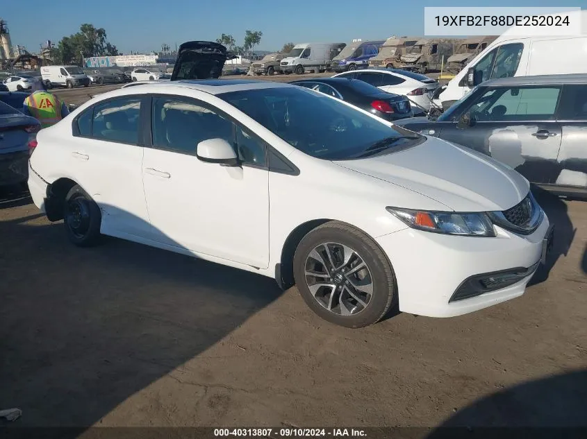 2013 Honda Civic Ex VIN: 19XFB2F88DE252024 Lot: 40313807