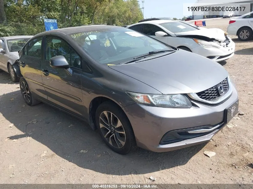 19XFB2F83DE028417 2013 Honda Civic Ex