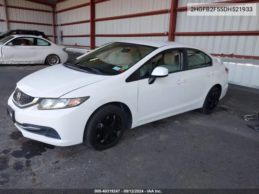 2013 Honda Civic Lx VIN: 2HGFB2F55DH521933 Lot: 40319247