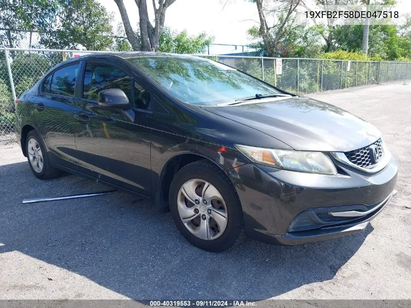 2013 Honda Civic Lx VIN: 19XFB2F58DE047518 Lot: 40319553