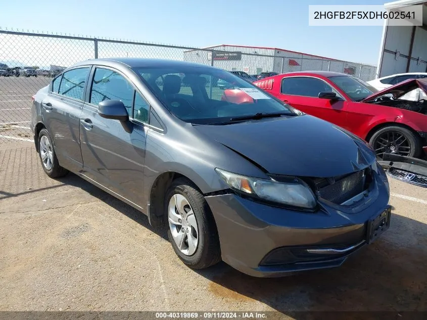 2013 Honda Civic Lx VIN: 2HGFB2F5XDH602541 Lot: 40319869