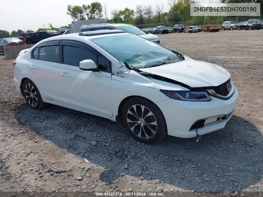 2HGFB6E53DH700190 2013 Honda Civic Si