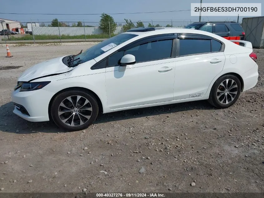 2HGFB6E53DH700190 2013 Honda Civic Si