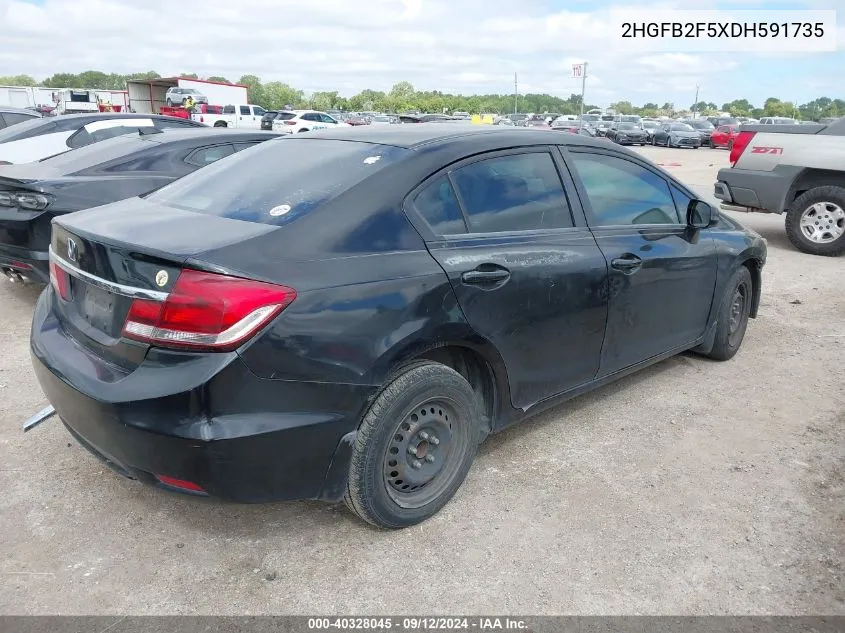 2HGFB2F5XDH591735 2013 Honda Civic Lx