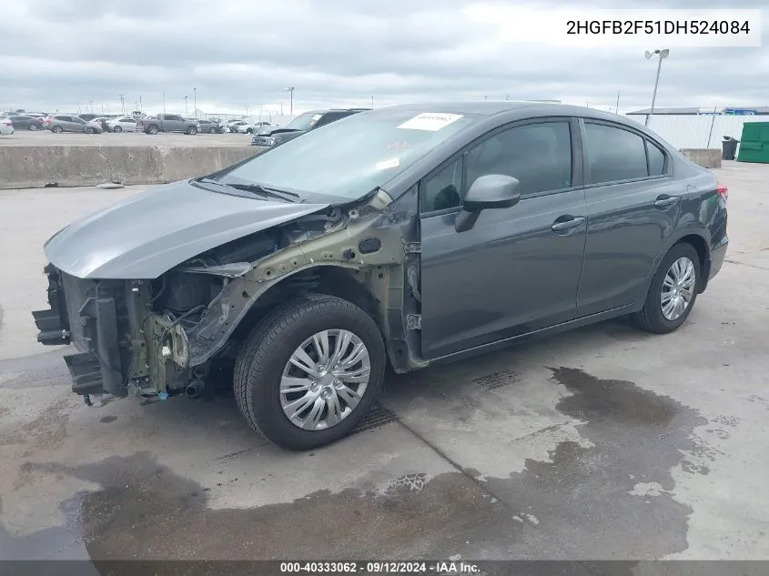 2HGFB2F51DH524084 2013 Honda Civic Lx