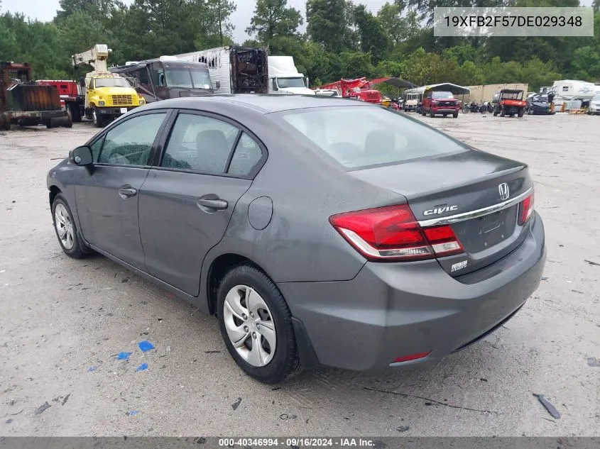 2013 Honda Civic Lx VIN: 19XFB2F57DE029348 Lot: 40346994