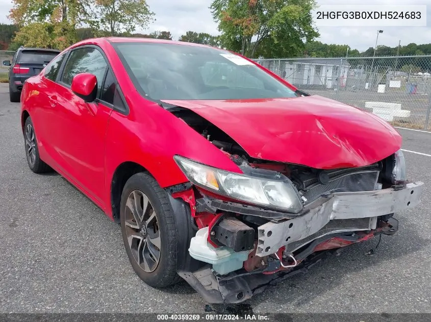 2013 Honda Civic Ex-L VIN: 2HGFG3B0XDH524683 Lot: 40359269