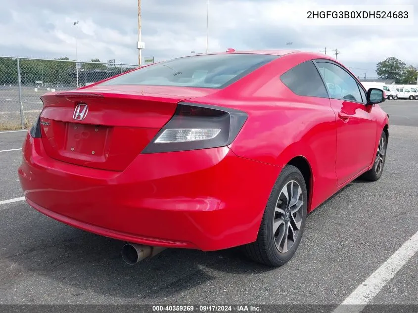 2013 Honda Civic Ex-L VIN: 2HGFG3B0XDH524683 Lot: 40359269