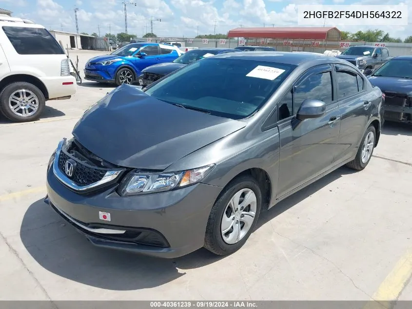 2HGFB2F54DH564322 2013 Honda Civic Lx