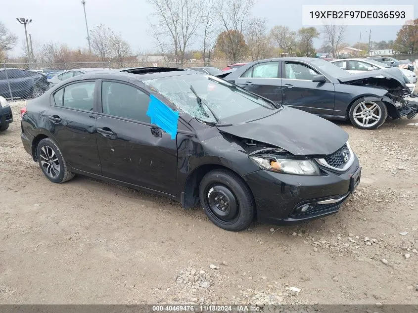 2013 Honda Civic Exl VIN: 19XFB2F97DE036593 Lot: 40469476