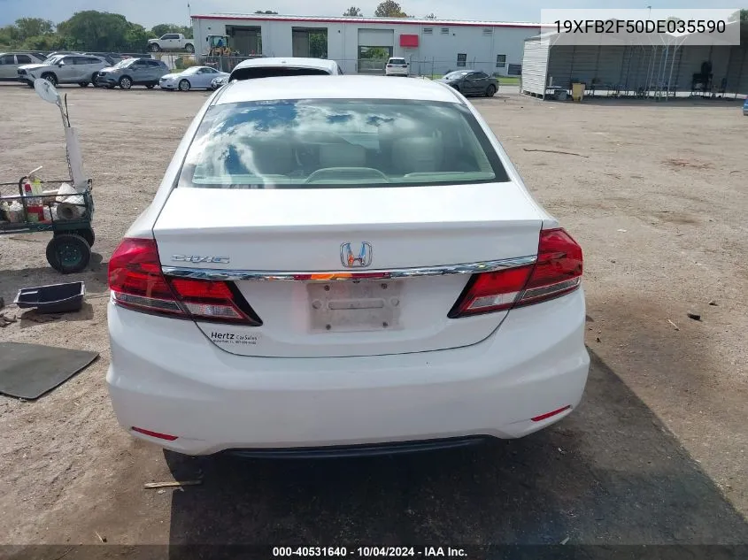 2013 Honda Civic Lx VIN: 19XFB2F50DE035590 Lot: 40531640