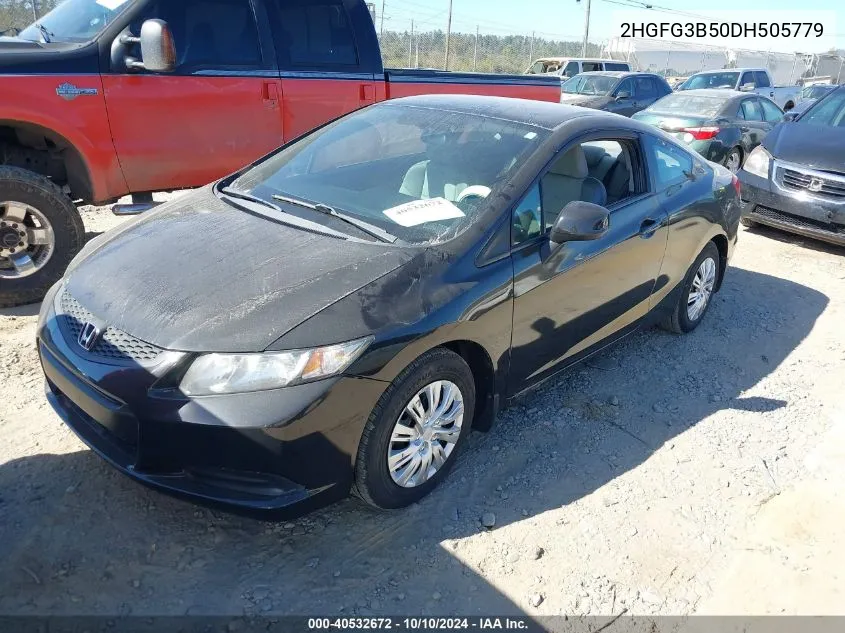 2013 Honda Civic Lx VIN: 2HGFG3B50DH505779 Lot: 40532672