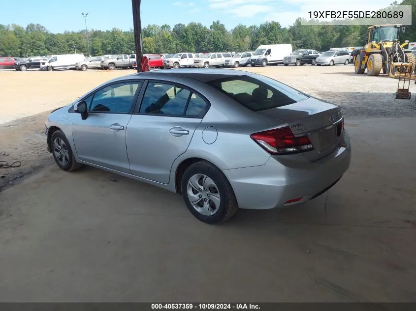 2013 Honda Civic Lx VIN: 19XFB2F55DE280689 Lot: 40537359