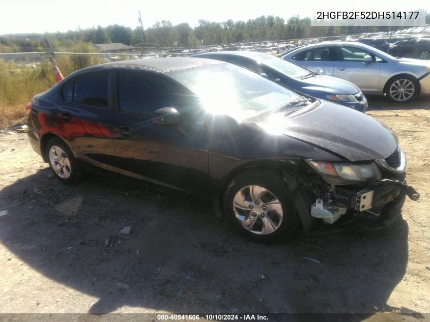 2HGFB2F52DH514177 2013 Honda Civic Lx