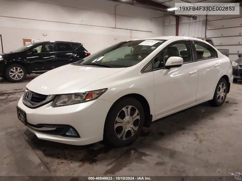 2013 Honda Civic Hybrid VIN: 19XFB4F33DE002853 Lot: 40549823