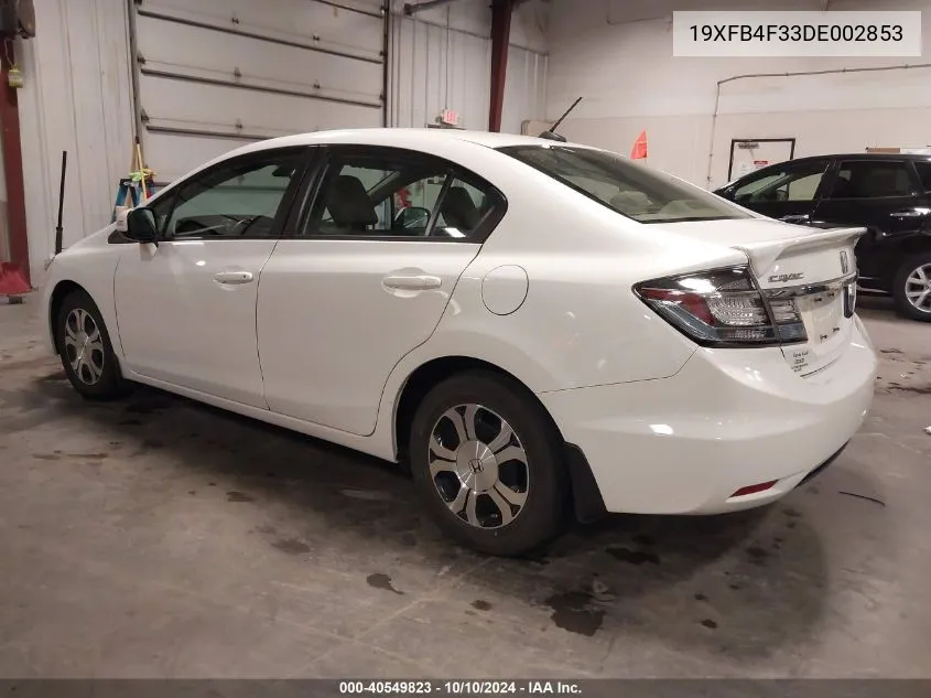 19XFB4F33DE002853 2013 Honda Civic Hybrid