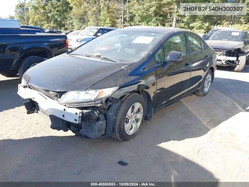 2013 Honda Civic Lx VIN: 2HGFB2F54DH300307 Lot: 40550553