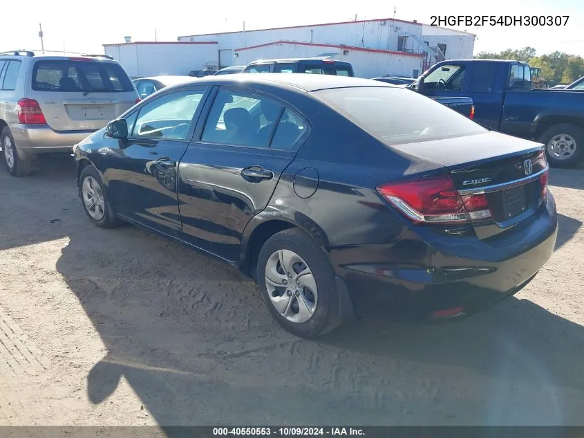 2013 Honda Civic Lx VIN: 2HGFB2F54DH300307 Lot: 40550553