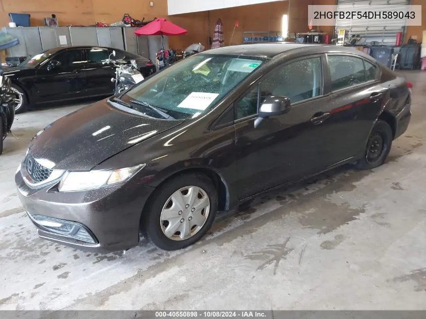 2013 Honda Civic Lx VIN: 2HGFB2F54DH589043 Lot: 40550898