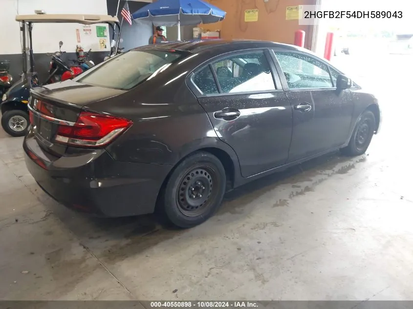 2013 Honda Civic Lx VIN: 2HGFB2F54DH589043 Lot: 40550898